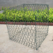 Màu xanh lục giác lỗ PVC tráng hộp Gabion